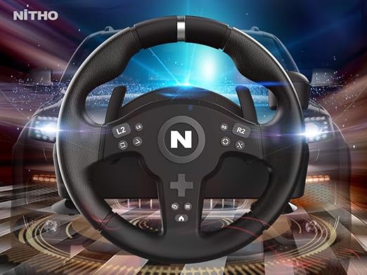 Nitho Drive Pro V200 Racing Wheel with Pedals and Shifter, 270° Gaming Steering Wheel for PC, PS4, Switch/Switch 2, Xbox Series X|S, Xbox One, for Car Race Sim Games