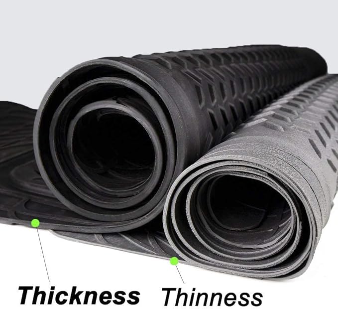 PIC AUTO Heavy Duty Cargo Liner, Trimmable All-Weather Rubber Trunk Mat for Cars, SUVs, Vans & Trucks, Anti-Slip Backing, Durable Protection, Large, Black