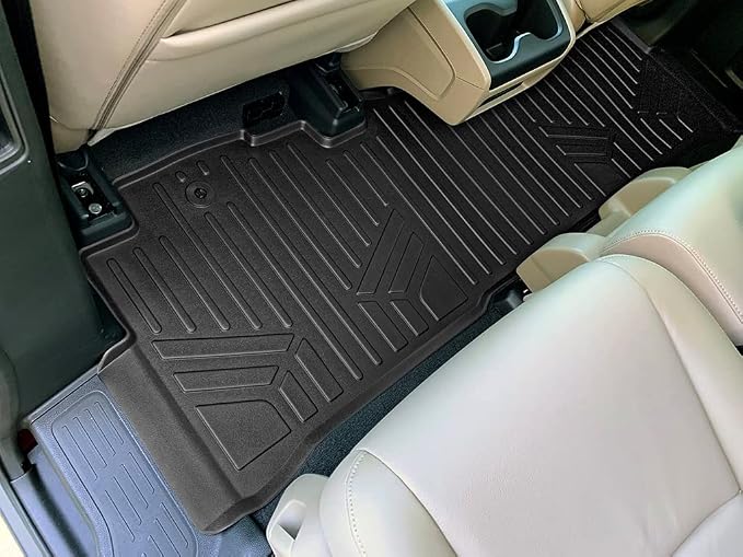 SMARTLINER Custom Fit Floor Mats 2 Rows and Cargo Liner Behind 3rd Row Set Compatible with 2018-2025 Honda Odyssey