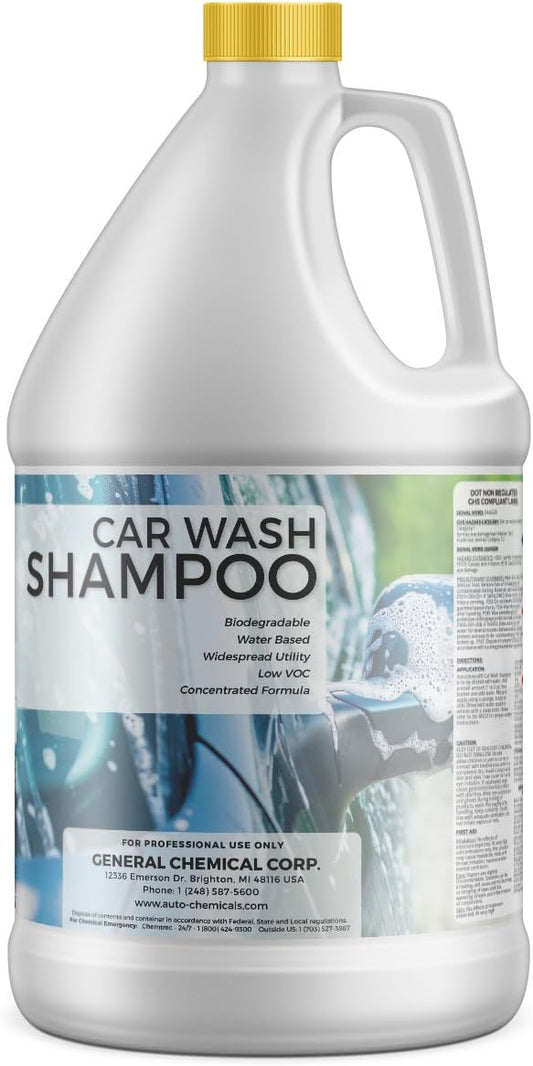 AutoGeneral Car Wash Shampoo - Concentrated Automotive Shampoo for Efficient Deep Clean & Shine of Car Exterior - Pre-Wax Wash For Auto Detailing - Foaming Soap - pH Balanced & Low VOC - 1 Gallon
