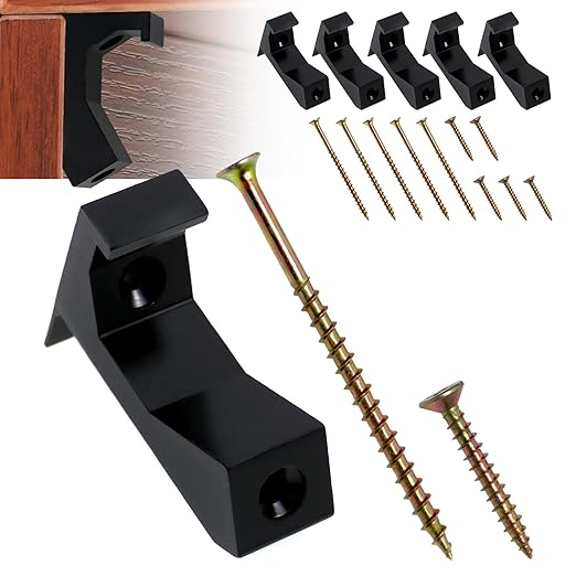 CNQLIS Squeaky Wood Relief Floor Repair Kit Can be Safely Used on Any 5/8 inch or Thicker subfloor,Eliminating Squeaky Floor Sounds,Without Holes(Black,6 Pcs)
