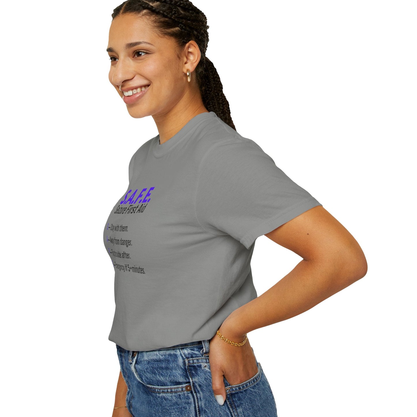 S.A.F.E. Seizure First Aid T-Shirt – Epilepsy Awareness Education Tee