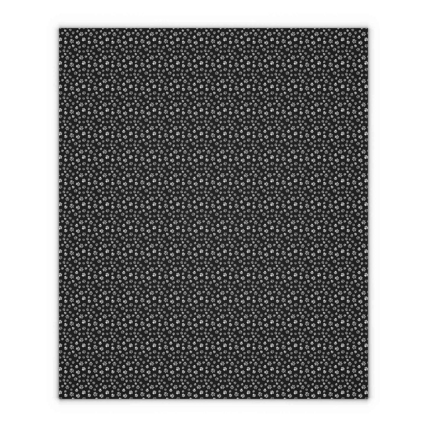 Black Paws Gift Wrapping Paper Sheets, 1pc