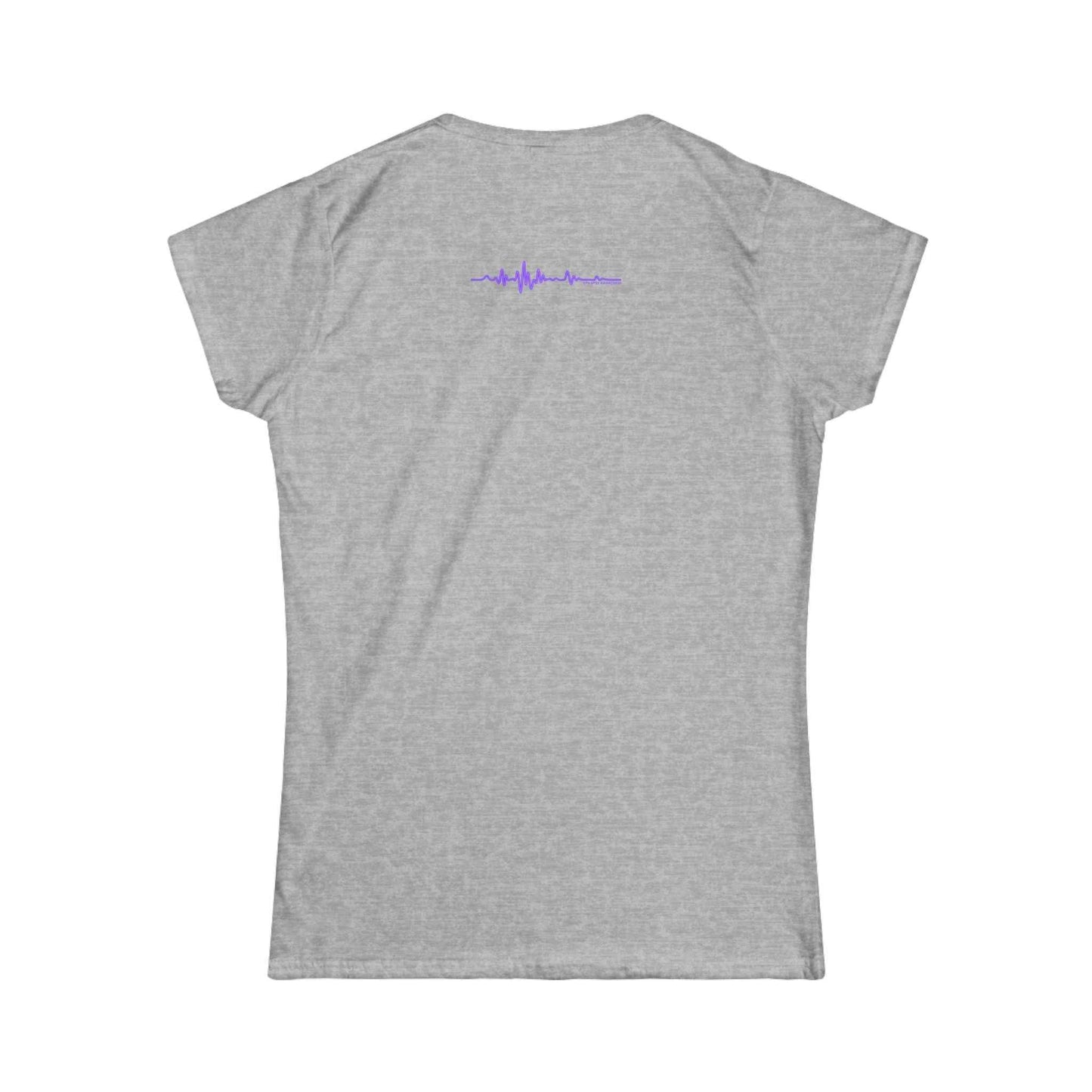 Glitch Halo Women’s Epilepsy Awareness T-Shirt – Purple Ribbon Awareness Tee