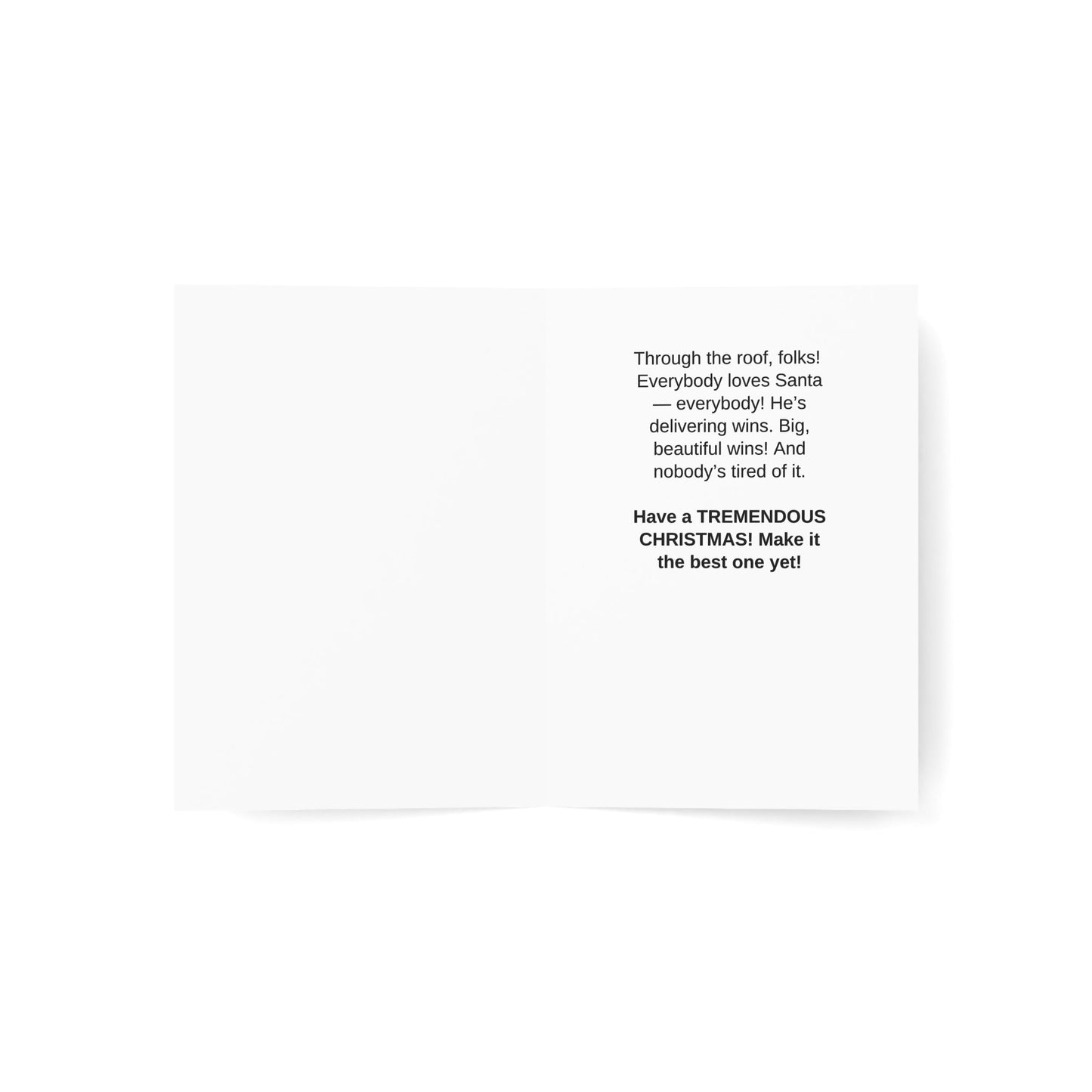 Santa’s Approval Ratings Christmas Card – 1, 10, 30, 50 pc sets