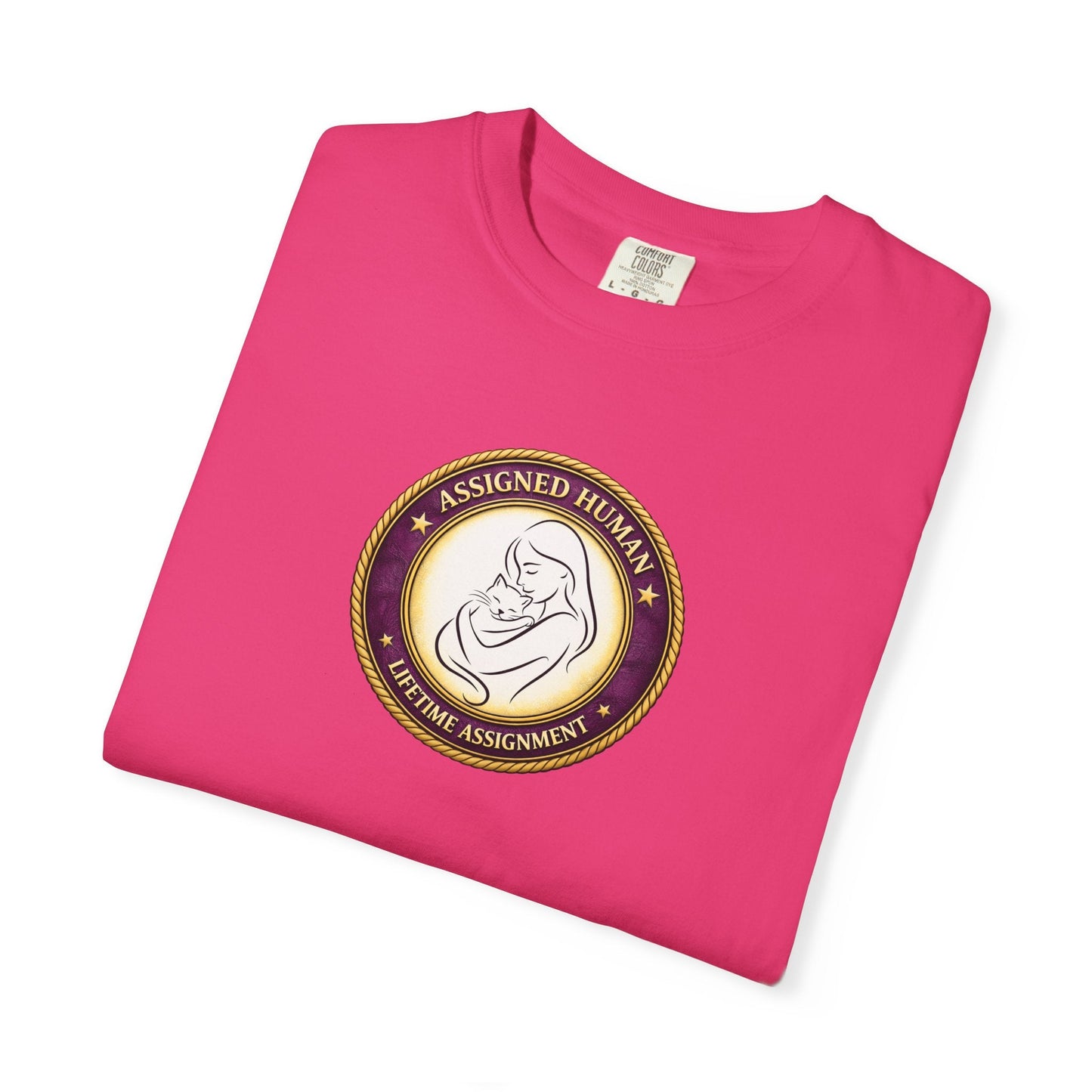 Assigned Human – Lifetime Assignment T-Shirt | Cat Lover Seal Tee