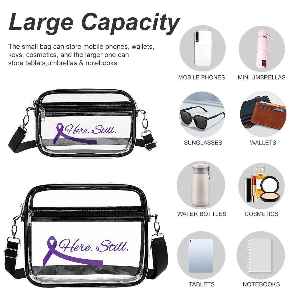 Here. Still. Clear Crossbody Bag