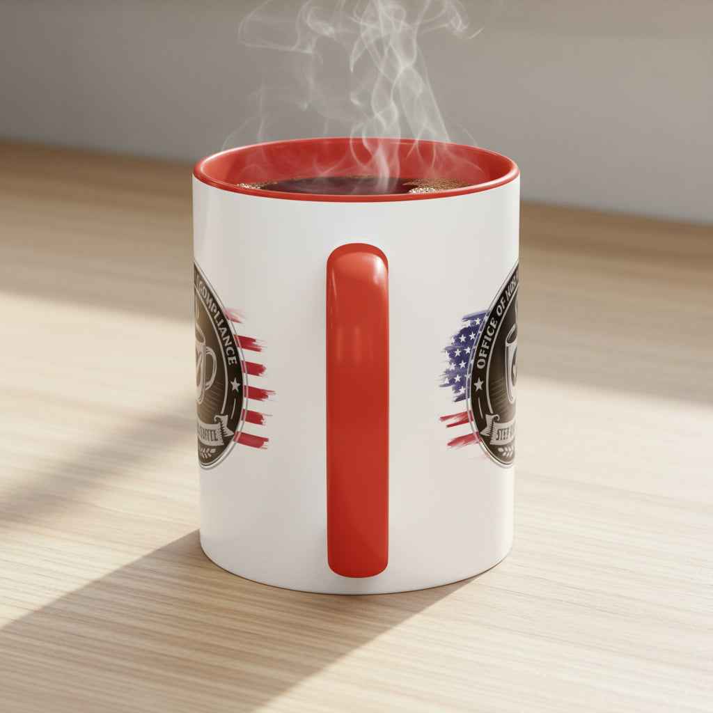 Office of Morning Compliance Coffee Mug – “Step One: Coffee” Official Seal Cup