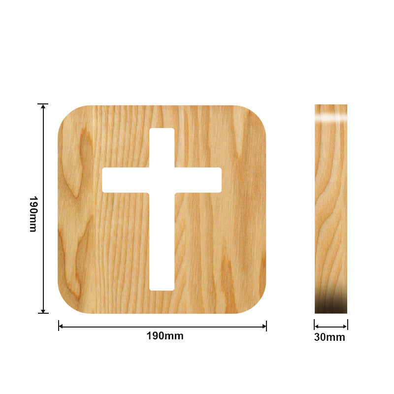 Cross pine craft table lamp