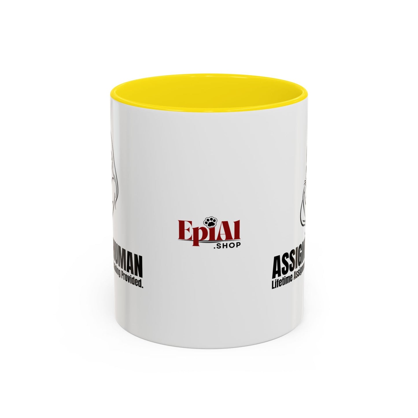 Assigned Human Mug – Lifetime Assignment Cat Coffee Cup