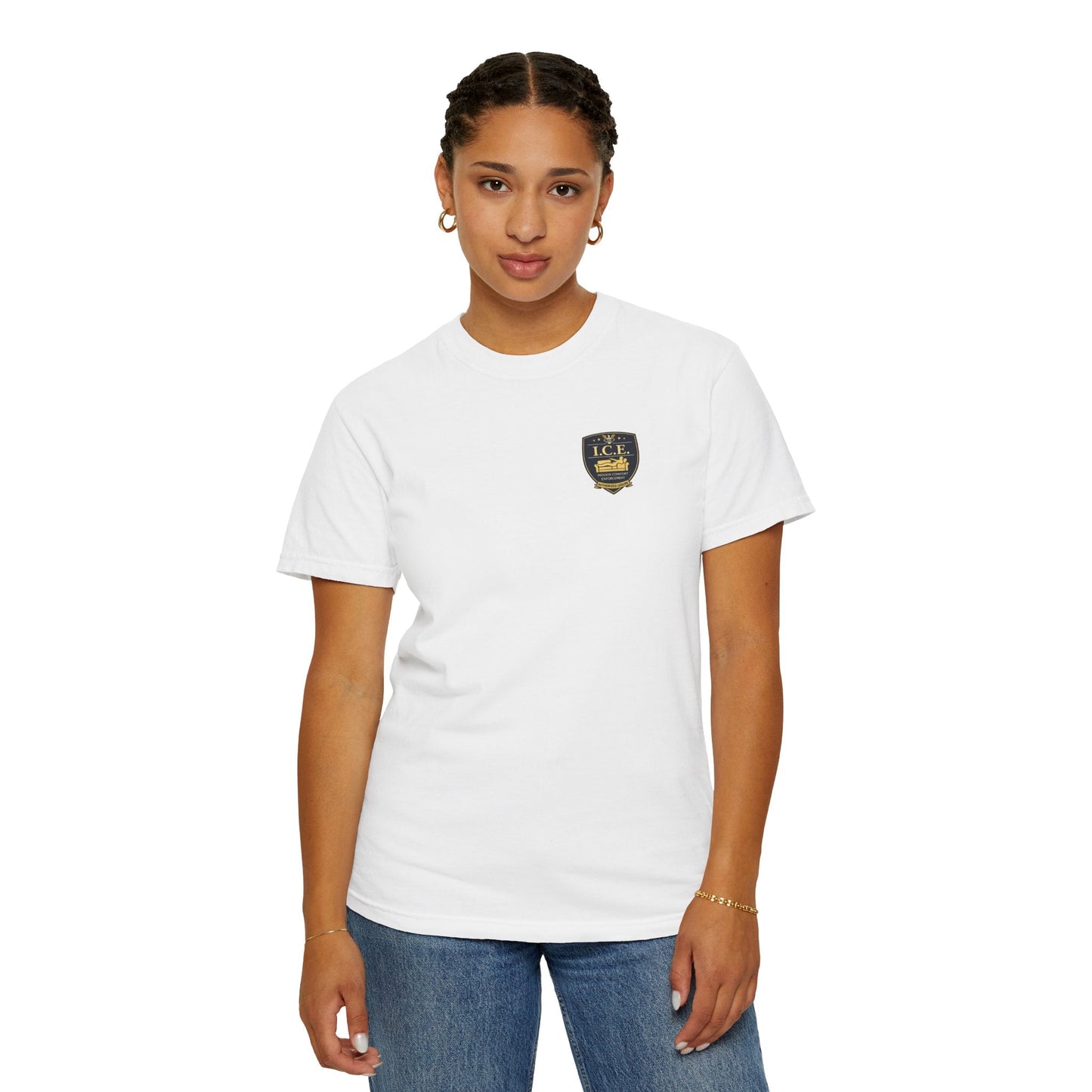 I.C.E. Badge T-Shirt | Institute of Cozy Excellence Parody Tee