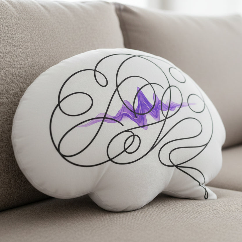 Brain Line Pillow — Thoughtful by Design