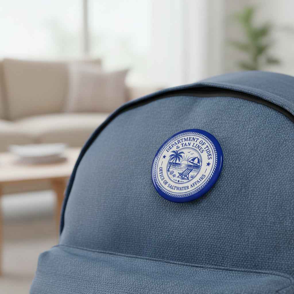 Department of Tides Pin Button – Office of Saltwater Affairs Coastal Seal