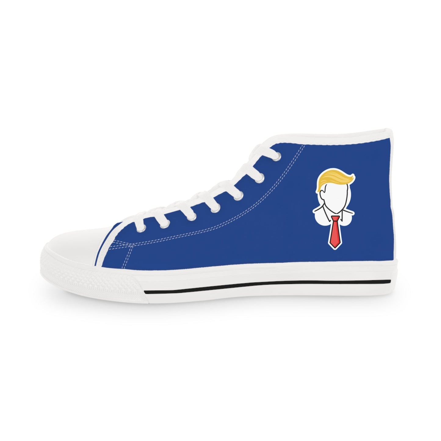 Executive Hairline Men’s High-Top Sneakers – Political Parody Statement Shoes