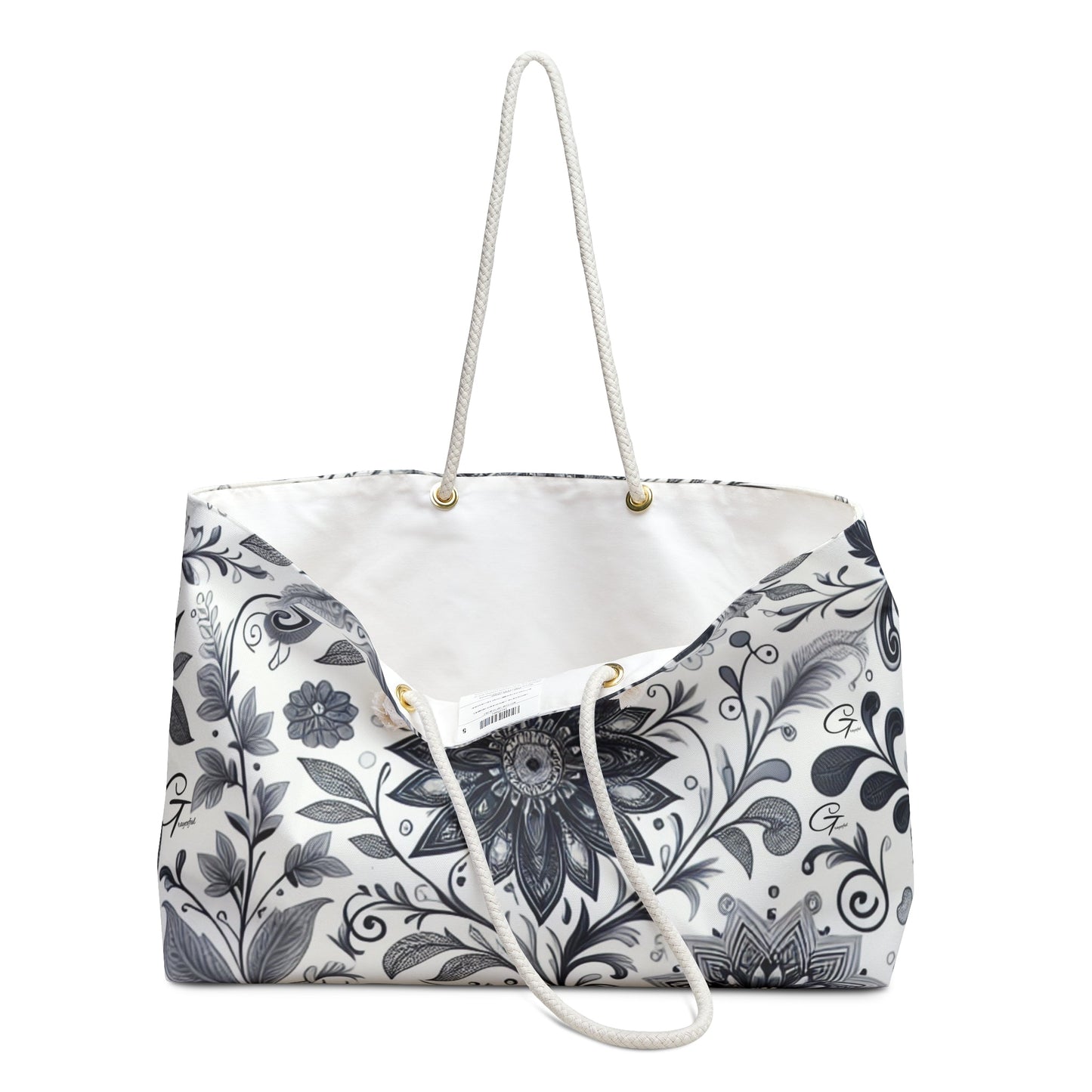 Floral Print Weekender Bag, Stylish Tote for Travel, Beach, Gym, Overnight Stay, Perfect Gift for Her