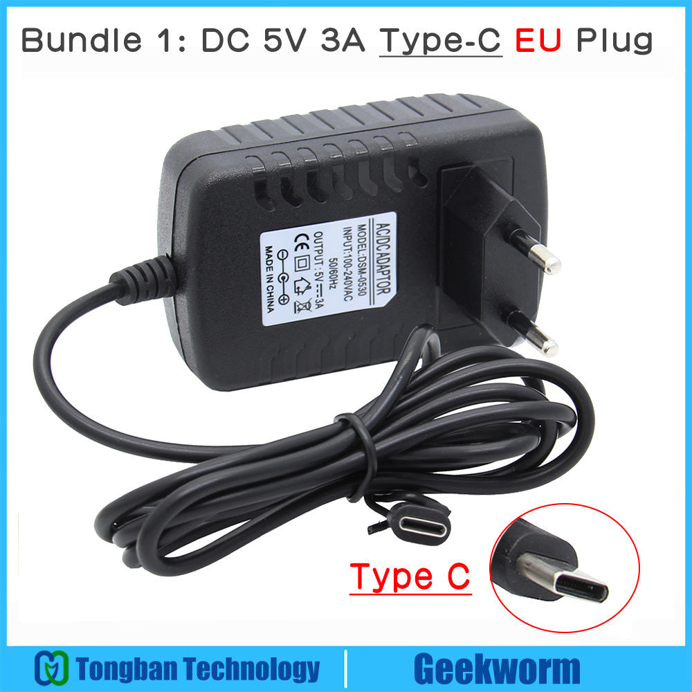 Raspberry Pi 4th Generation Power Supply 5V 4A Type-C Adapter