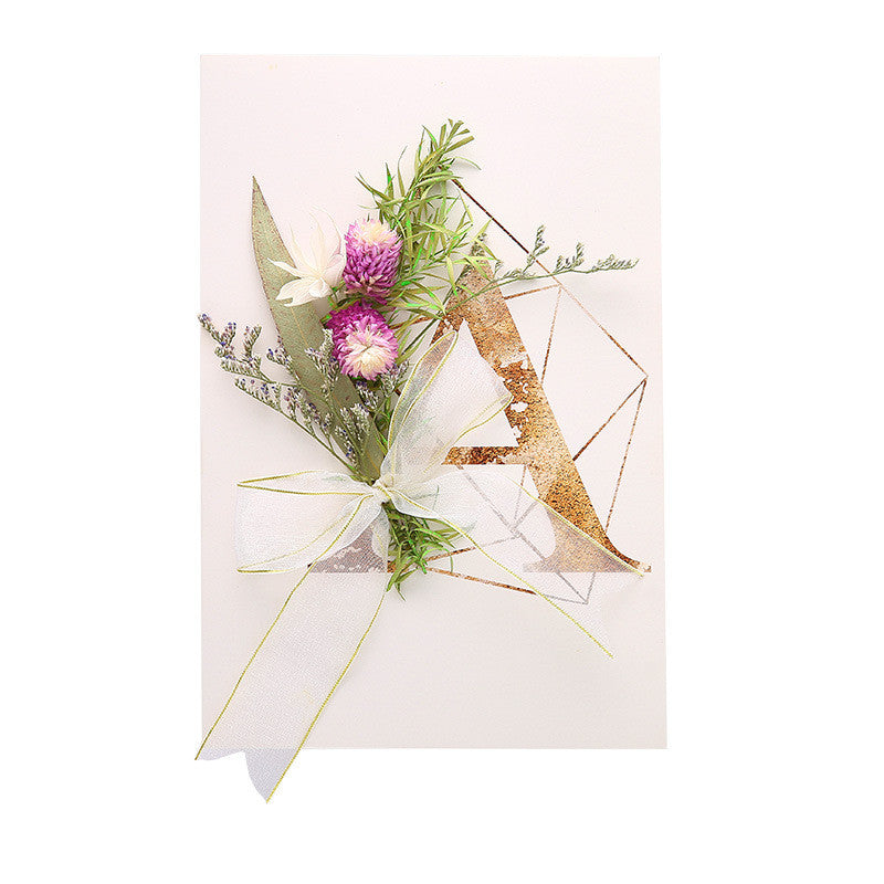 Greeting card diy dried flower material