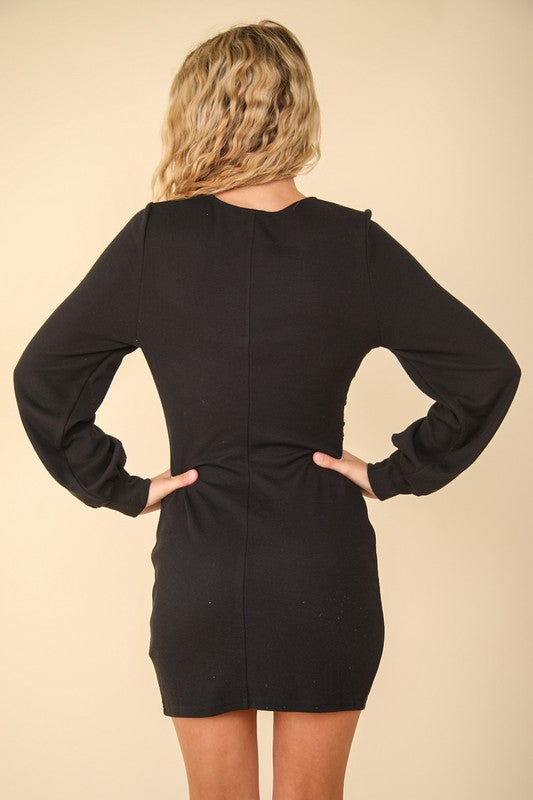 Ruched Detail Bodycon Mini Dress For Women – Elegant, Sleek, Figure-Hugging Fit, Flattering Ruched Design, Bold Mini Dress for Special Occasions