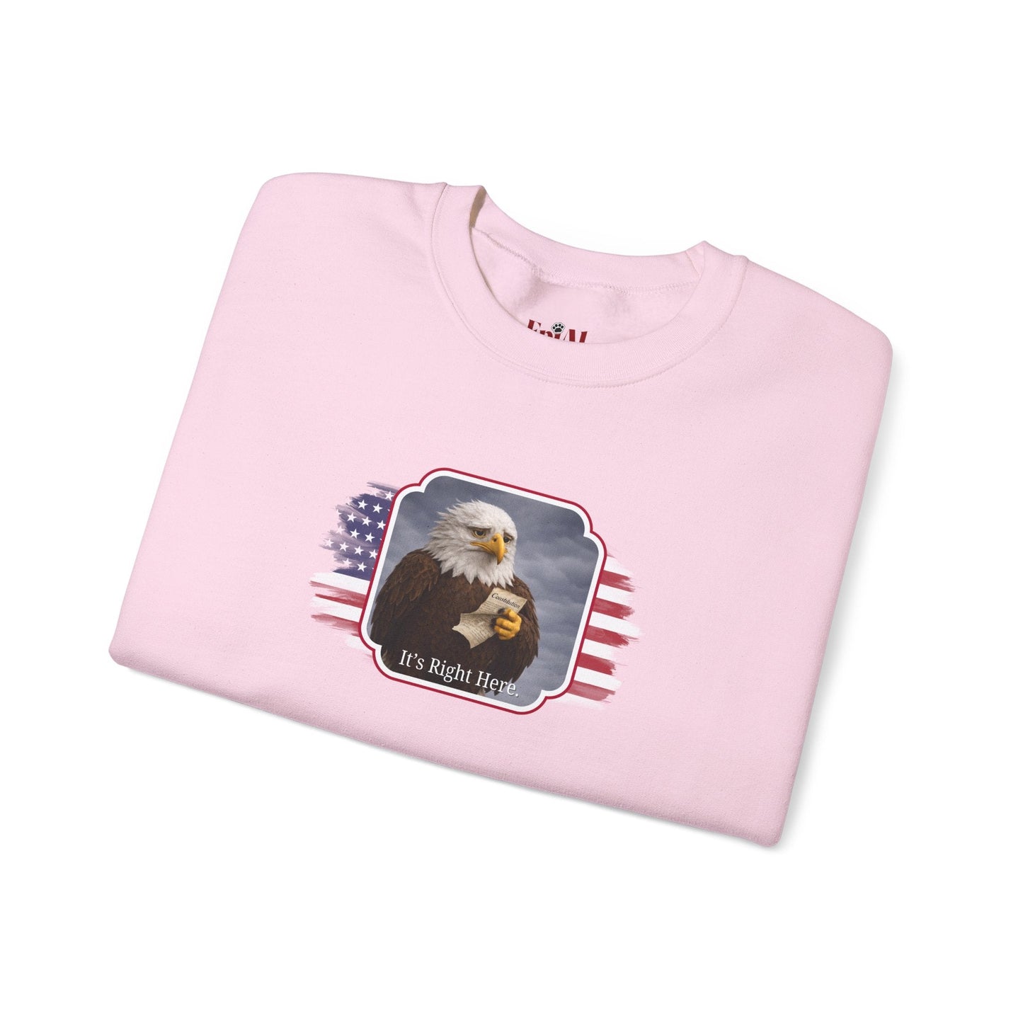 “It’s Right Here” Political Parody Crewneck Sweatshirt