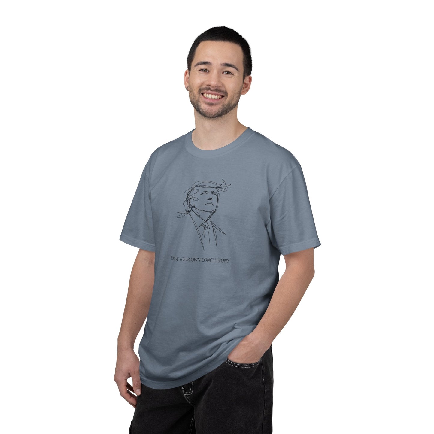 Draw Your Own Conclusions Unisex Graphic Tee – Minimal Line Art Statement Shirt