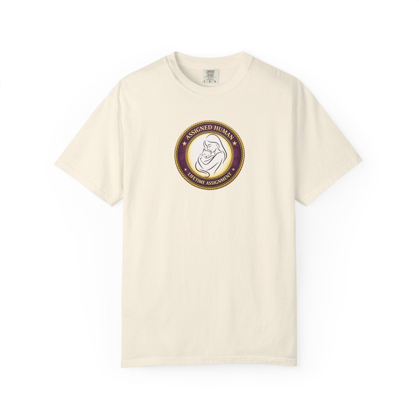 Assigned Human – Lifetime Assignment T-Shirt | Cat Lover Seal Tee