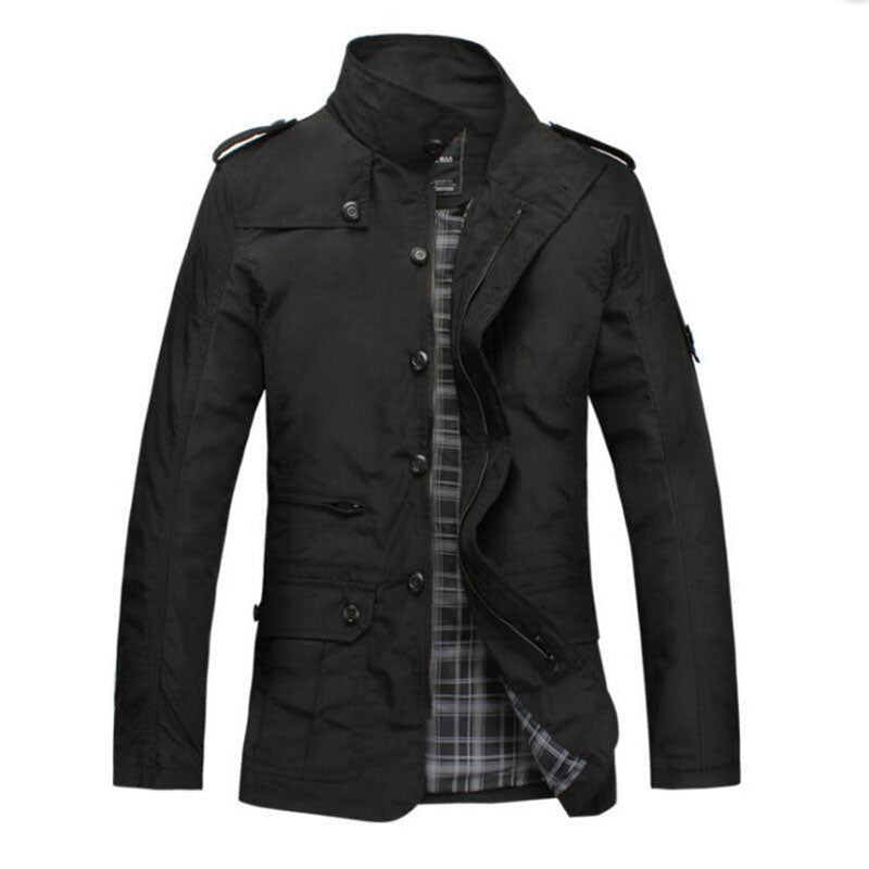 Plus size men's trench coat