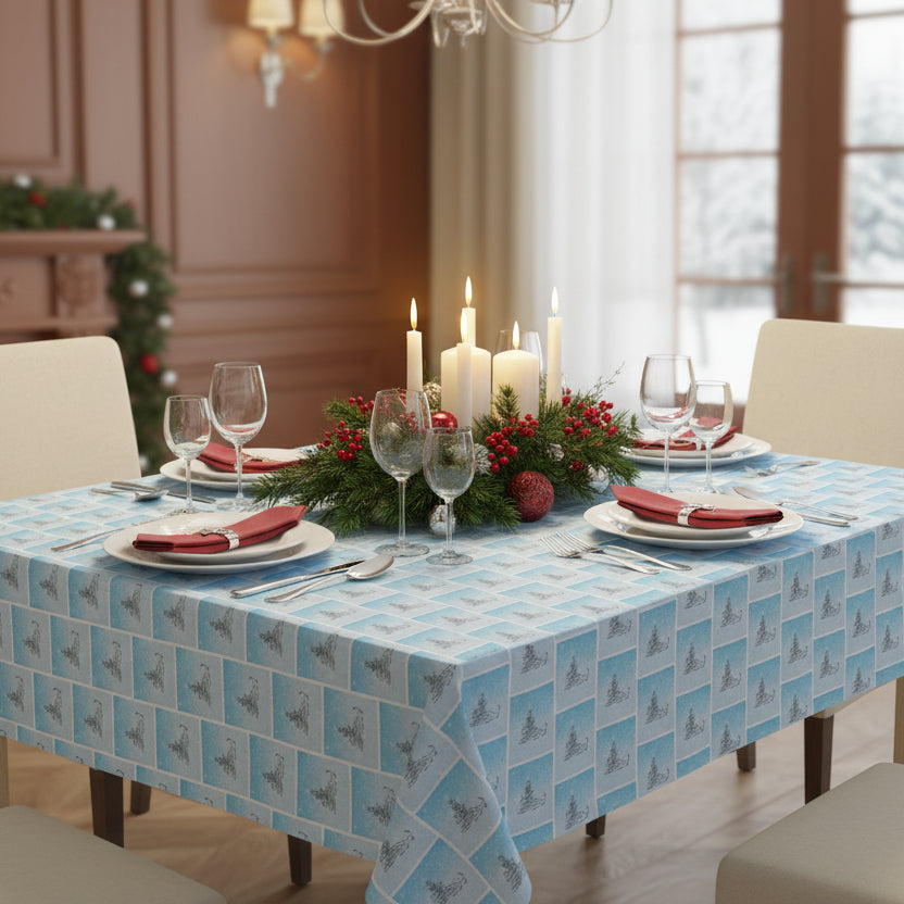 Abstract Kitty Christmas Tablecloth