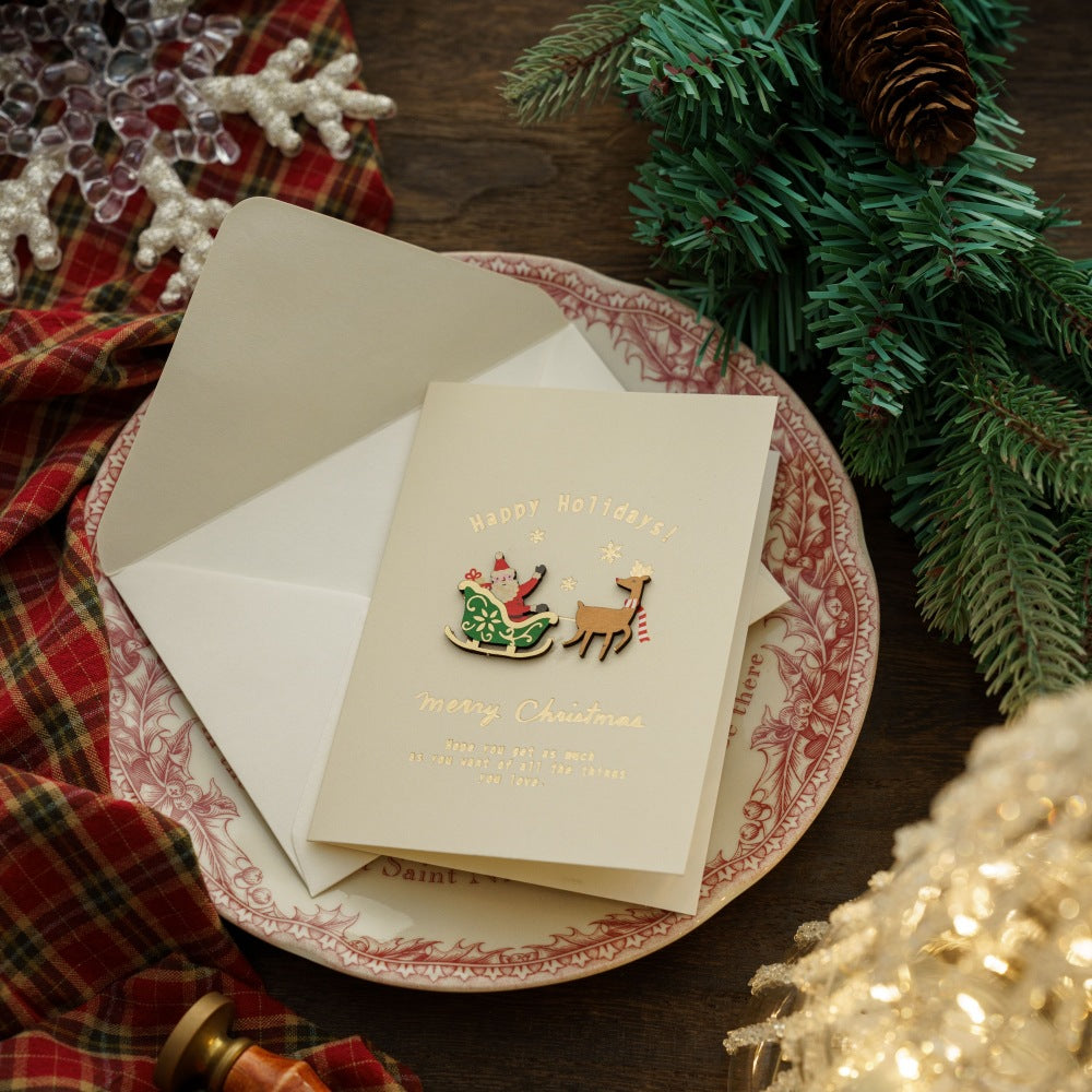 Christmas Retro Christmas Eve Greeting Card