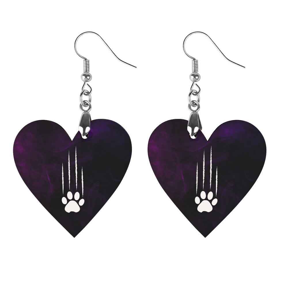Love Comes With Claws Heart Earrings