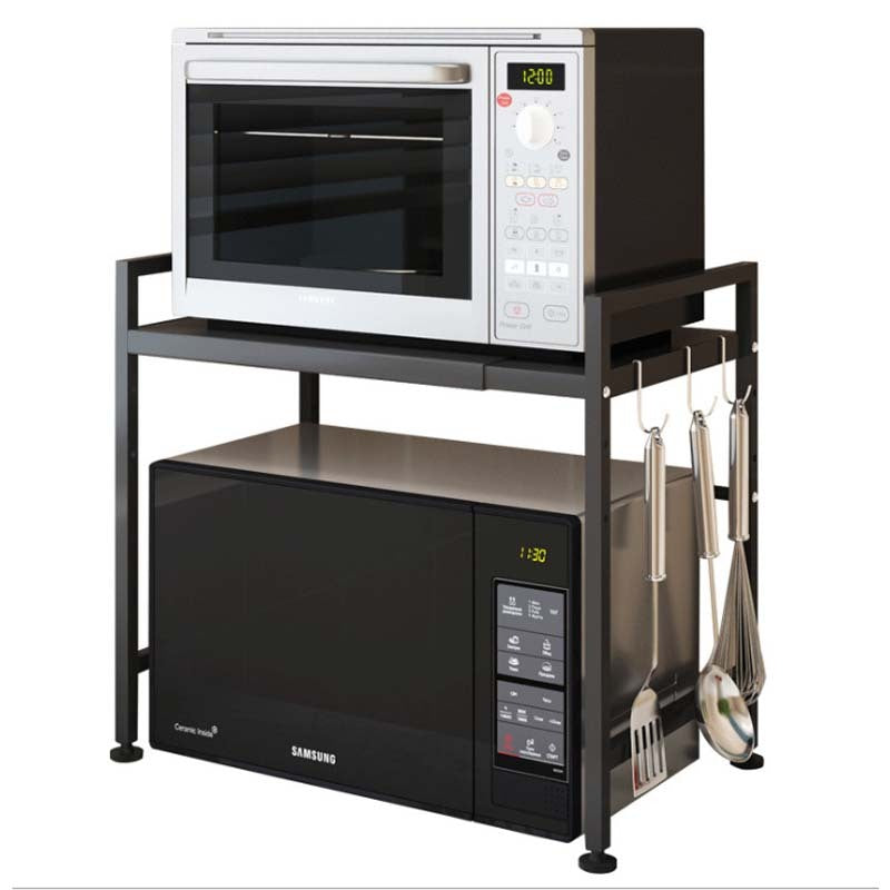 Multilayer Retractable Adjustable Microwave Shelving Kitchen Storage Rack