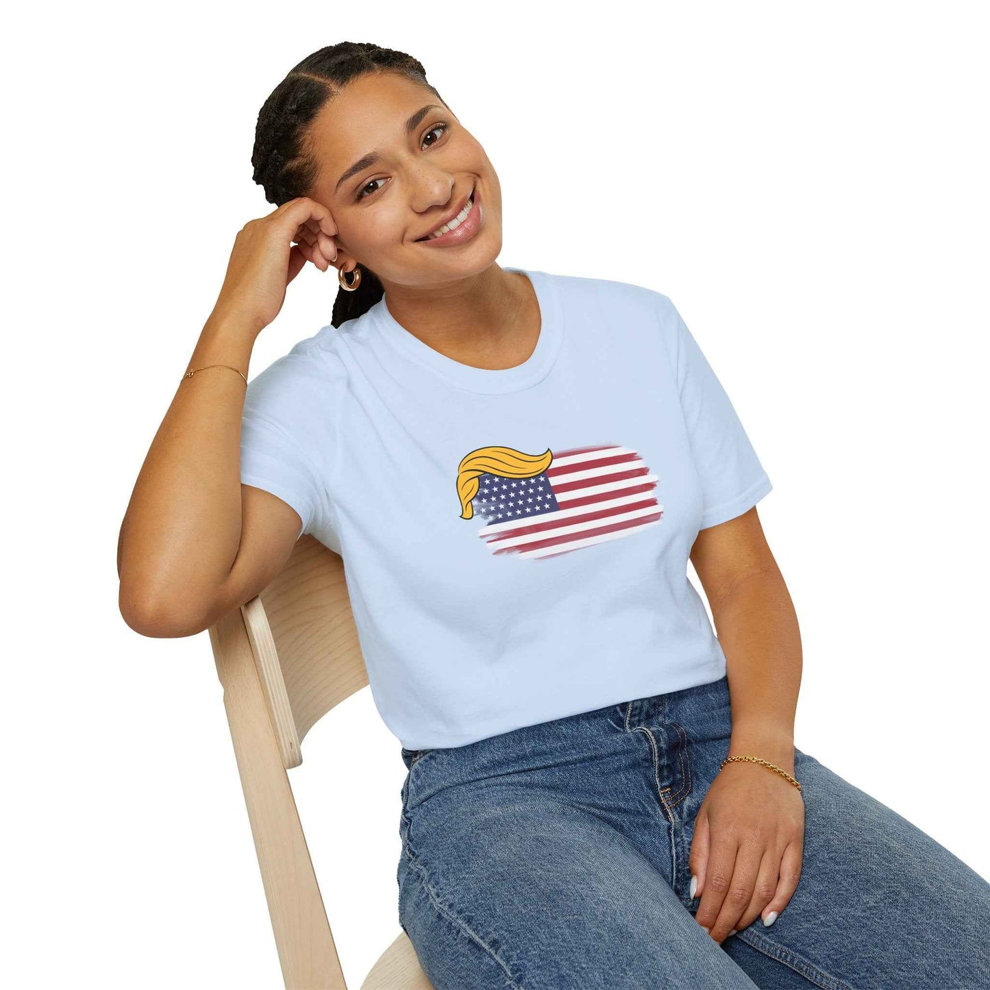Swoop & Stripes Parody Tee – Unisex Soft Cotton T-Shirt