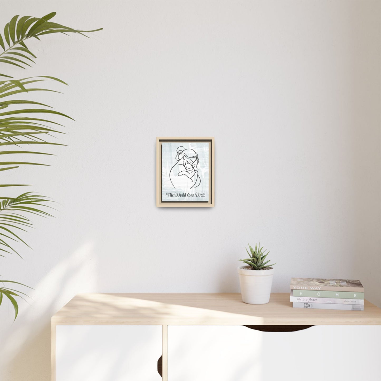 The World Can Wait Cat Canvas Print