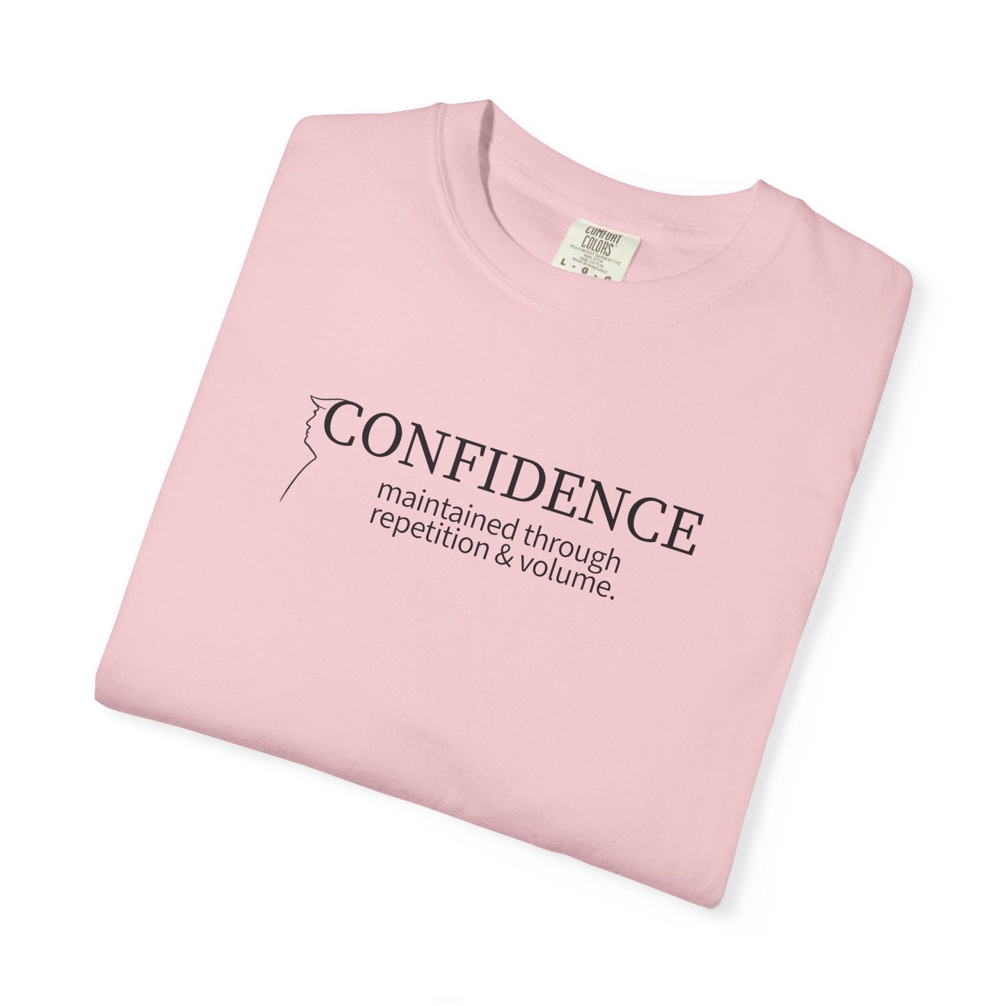 Confidence Maintained T-Shirt – Minimalist Typography Edition