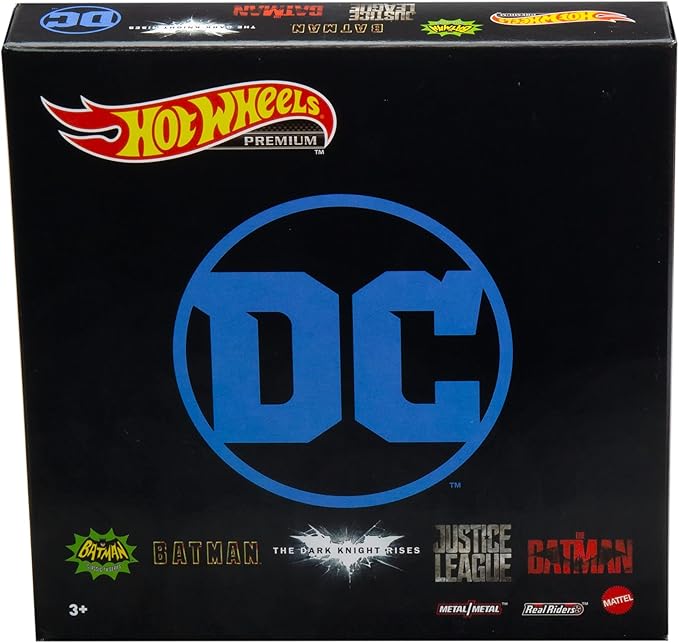 Hot Wheels Batman Batmobile Toy Car Bundle, Set of 5 Fan-Favorite Castings in 1:64 Scale with Special Packaging