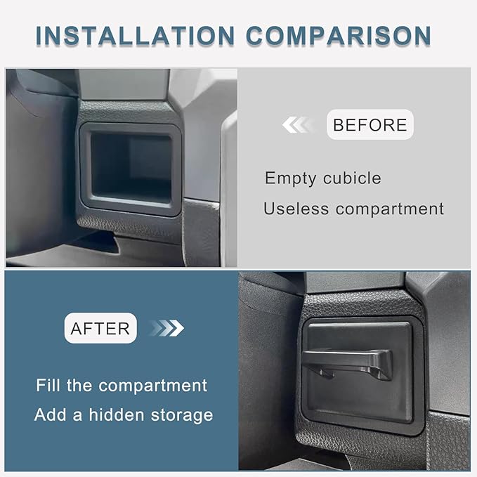 JKCOVER Storage Drawer Tray Compatible with Toyota Tacoma 2024 2025 2026 and 2025 2026 Toyota 4Runner Accessories Center Console Organizer Wheel Cubicle Extra Storage (Patent Design)