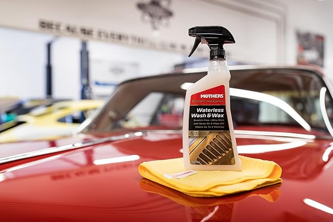 Mothers California Gold Waterless Wash & Wax, 24 oz. — Quick & Easy Car Care Without Water, Spray On & Wipe Off Ultra-Slick Formula Safely Removes Dirt & Grime Scratch-Free (05644)