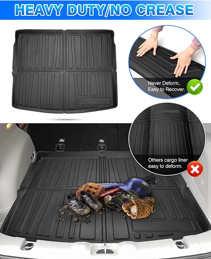 Cargo Liner for Jeep Compass 2017-2025 All Weather Trunk Mat for Compass Accessories Cargo Mat TPE Heavy Duty Anti-Slip
