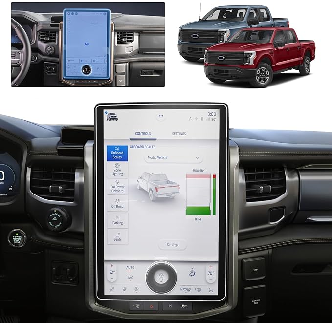 for Ford F150 Lightning Screen Protector for 2022-2026 F-150 Lightning Platinum/Lariat/Flash SYNC 4A 15.5" F150 Lightning Accessories Anti Glare Tempered Glass Film (F150 Lightning 15.5-In Matte)