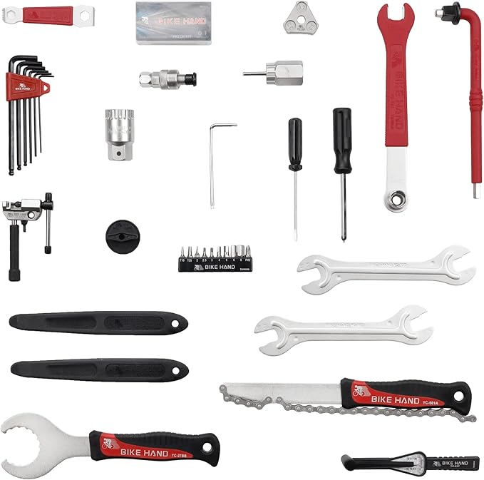 BIKEHAND 18 Piece Bike Bicycle Repair Tool Kit Set - Great Bike Maintenance Tools for Mountain & Road Bike -Bike Tools Set Complete with Torque Wrench