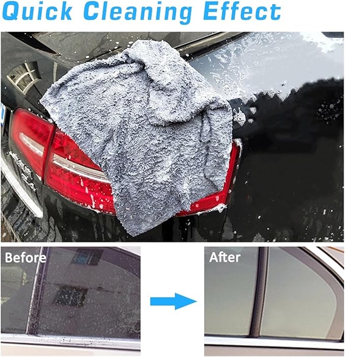 3/5/10pcs Car Wash Microfiber Towel 40x40CM - 350GSM Edgeless Soft Polishing & Drying Cloth Set fit for Detailing, Waxing and Streak-Free Cleaning(10Pcs Blue)