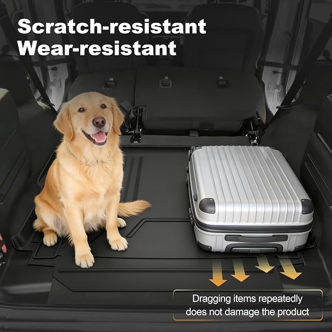 Upgraded Wrangler JL Trunk Mat | AOMSAZTO Cargo Liner for 2018-2026 Jeep Wrangler JL 4X4 Without OEM Subwoofer, All Weather Upgrade Cargo Mat Rubber for Wrangler JL-(Not for JK or 4XE)