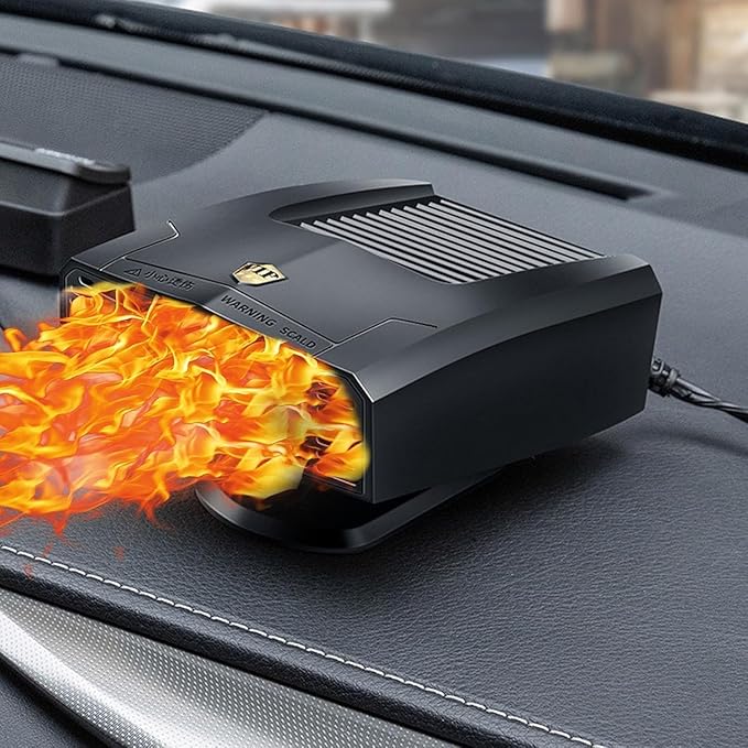 12 Volt Heater For Car 150W Fast Heating Cooling Fan Defogger & Defroster 360° Rotation Portable Car Heater That Plugs Into Cigarette Lighter Small Air Heat 202511