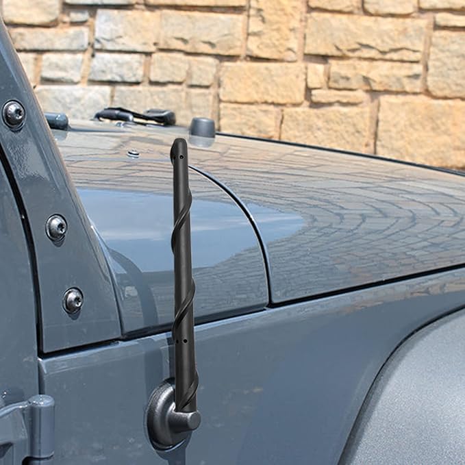 Short Antenna for 2007+ Jeep Wrangler Accessories JK JL Unlimited Gladiator Accessories JT, 7 Inch for Jeep JKU JLU Sahara Rubicon Sport Willys 4xe Mojave High Altitude Radio Antenna Replacement