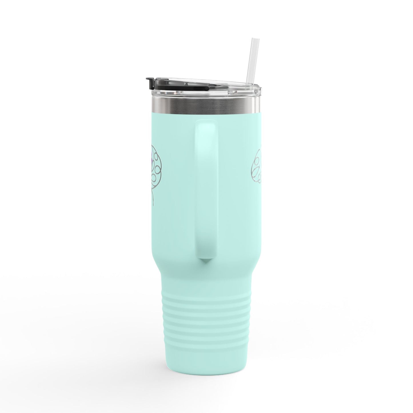 Abstract Brain Line Art 40oz Insulated Tumbler with Handle