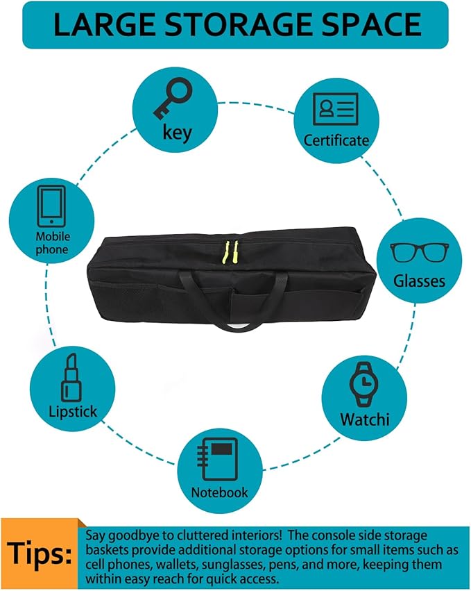 CHEAYAR Rear Seat Organizer Compatible with Toyota Tacoma 2016-2023, Storage Bag Behind Seat Back Accessories
