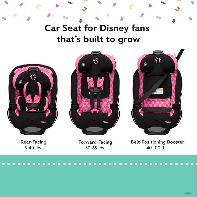 Disney Baby Grow and Go All-in-One Convertible Car Seat, Mickey Sprinkle