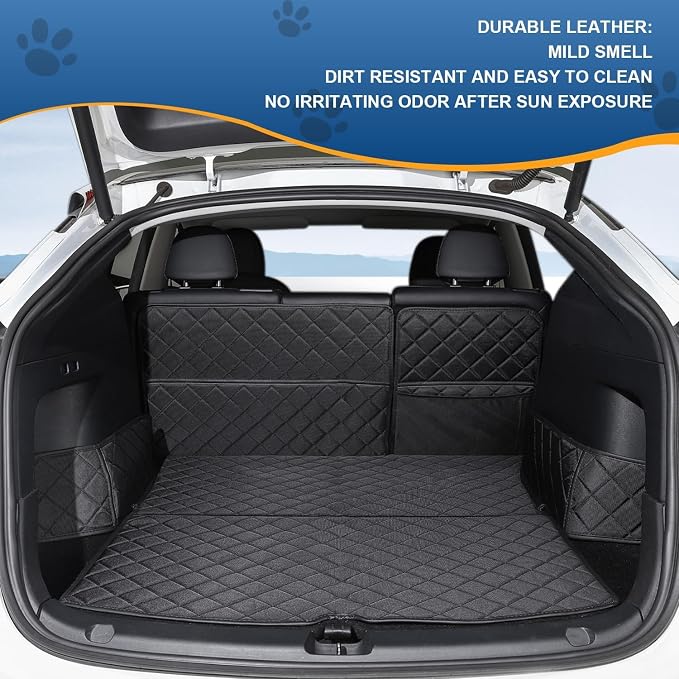 Topfit for Tesla Model Y Trunk Mats Cargo Liner Waterproof Dog Car Seat Covers Protector All-Weather Rear Floor Mat for Tesla Model Y Accessories 2019-2025