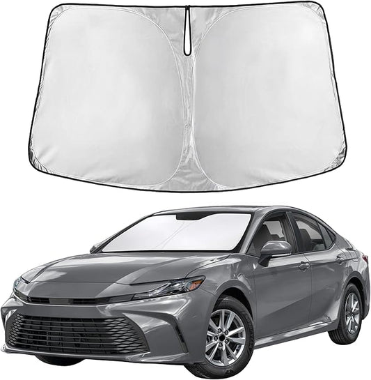 Autovir Windshield Sun Shade Fit for 2025-2024 2025 2026 Toyota Camry Sun Shade, Front Window Sun Visor, UV Protection, Heat Blocker, Foldable Car Accessories