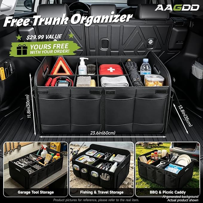 Cargo Trunk Mat with Backrest Mats for Toyota RAV4 2019-2025 (Include Hybrid),All Weather Protection TPE Heavy Duty Cargo Liner RAV4 Accessories,Black