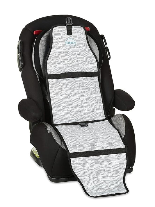 Cool Carats Car Seat Cooling Pad for Babies, Toddlers, and Kids - Comfortable and Durable Cooling Pad for Hot Summer Days - One Size Fits All, Black and White